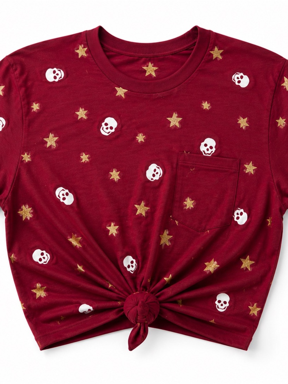 No Boundaries Maroon Graphic Crew Neck Tee
